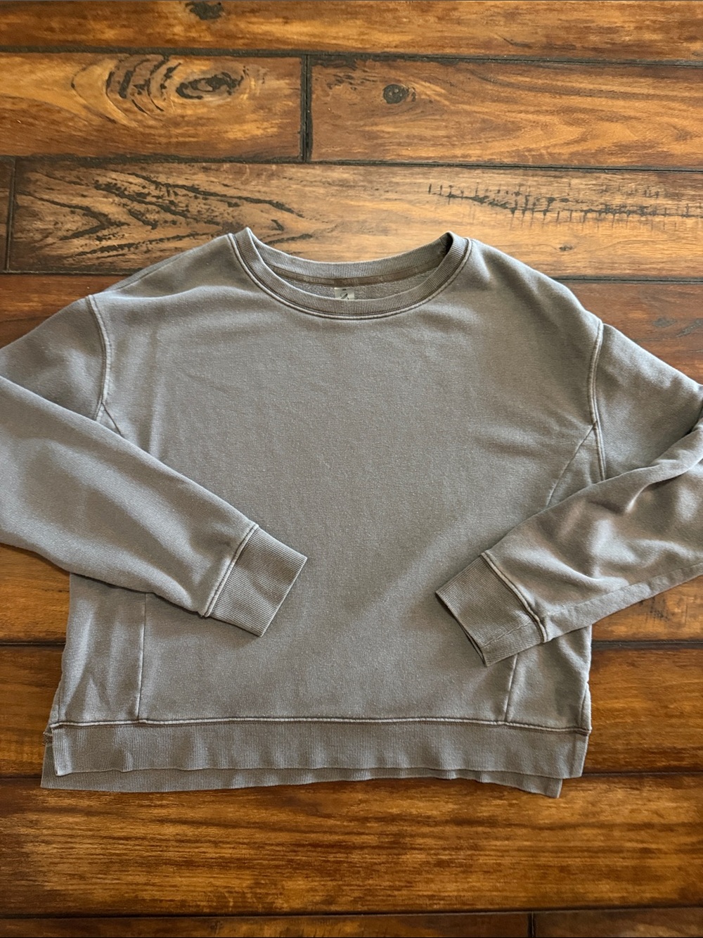 Lou & Grey Lightweight Crewneck Sweatshirt - Olive Gray